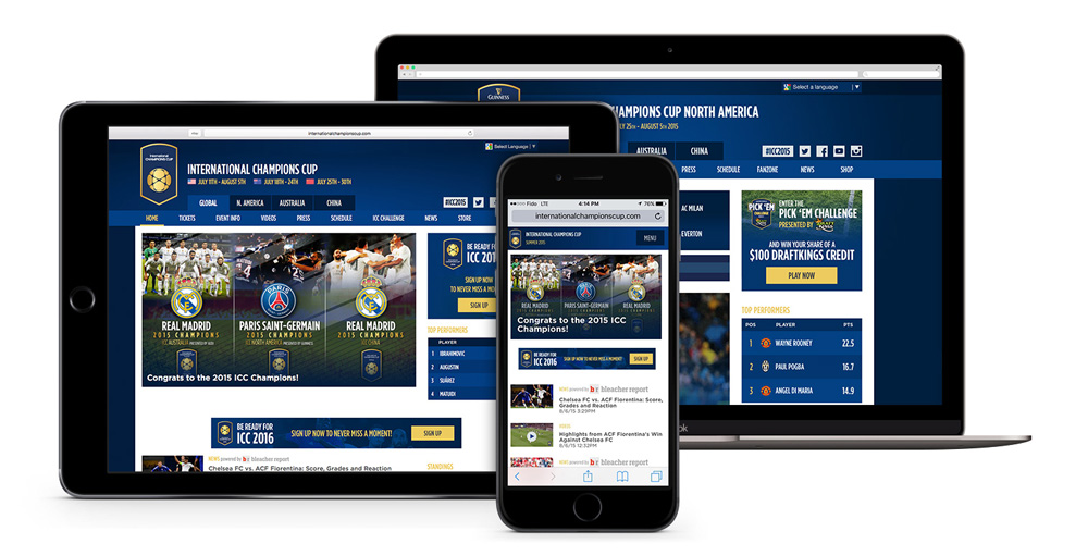 International Champions Cup Website (2015)